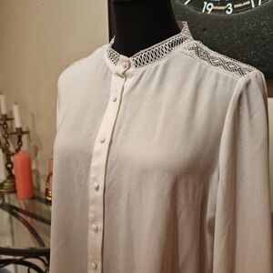 2/30 Next Vintage style Lacy High Collar Blouse